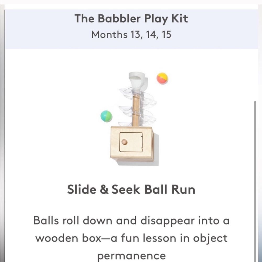 Lovevery slide and seek ball run